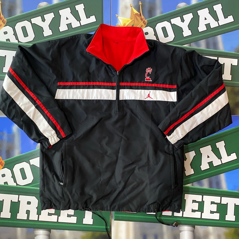 Jordan university of Cincinnati bearcats three quarter zip windbreaker